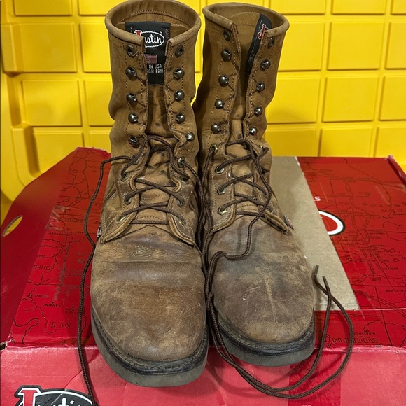Justin Original Work Boots Double Comfort 0760 Men\'s‎ Size 13B Made in USA main image 6